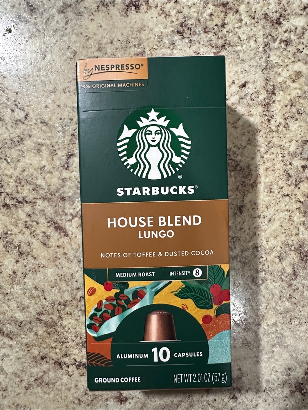 Starbucks Nespresso Original House blend ,Medium Roast Coffee Pods 10 ct